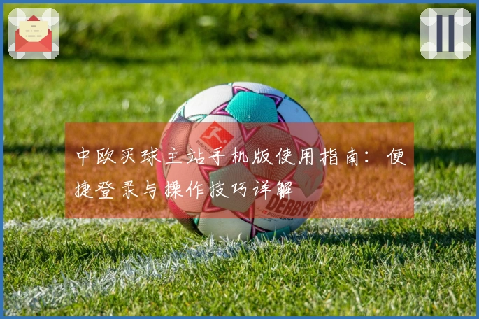中欧买球主站手机版使用指南:便捷登录与操作技巧详解